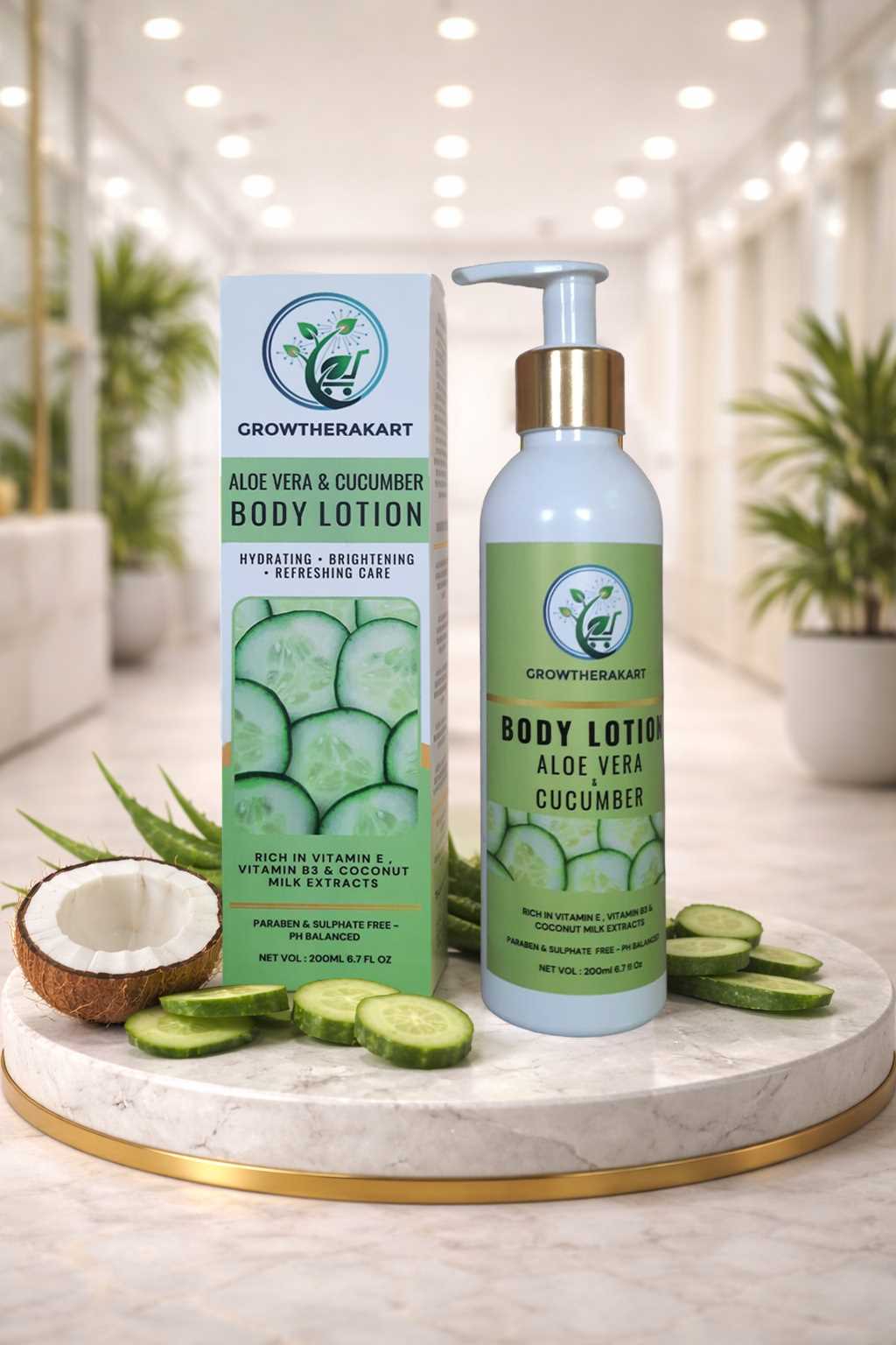 GROWTHERAKART BODY LOTION(AL0&CUCU)200ML