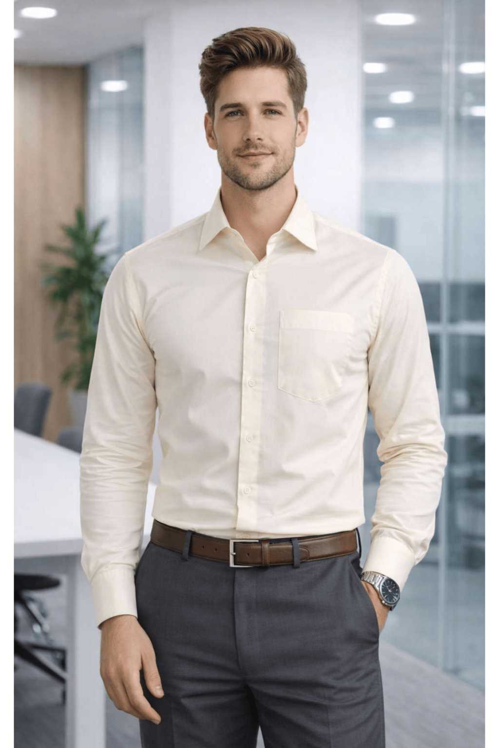 ONEFIT MENS FORMALSHIRT BUTTER YELLOW