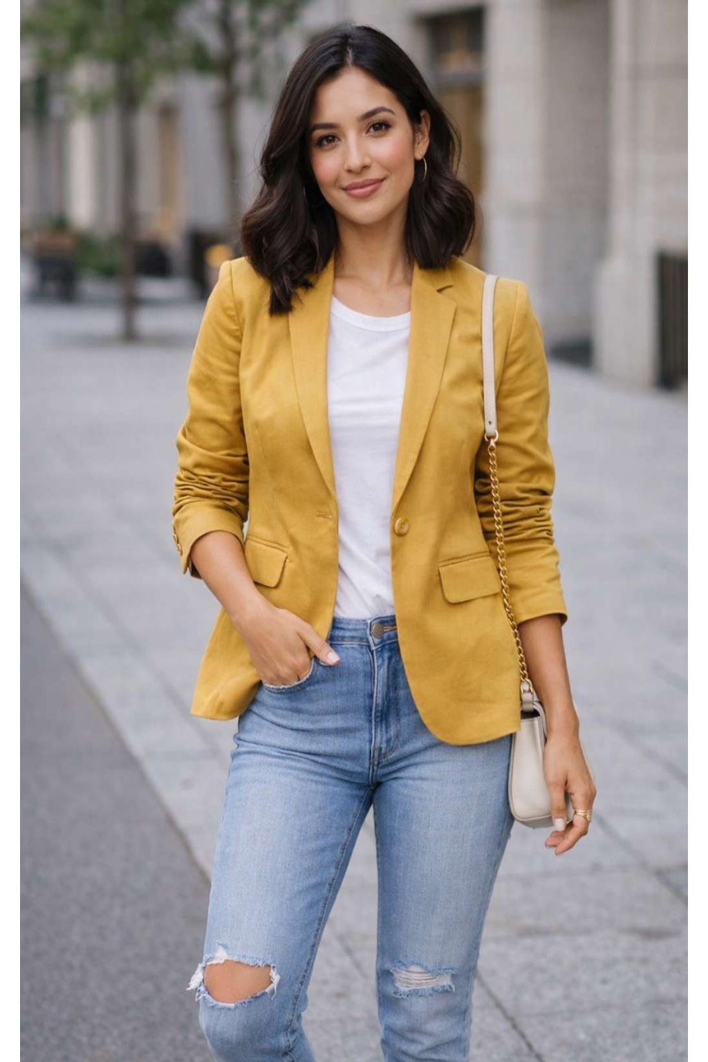 ONEFIT WOMEN'S BLAZER MUSTARD COLOUR