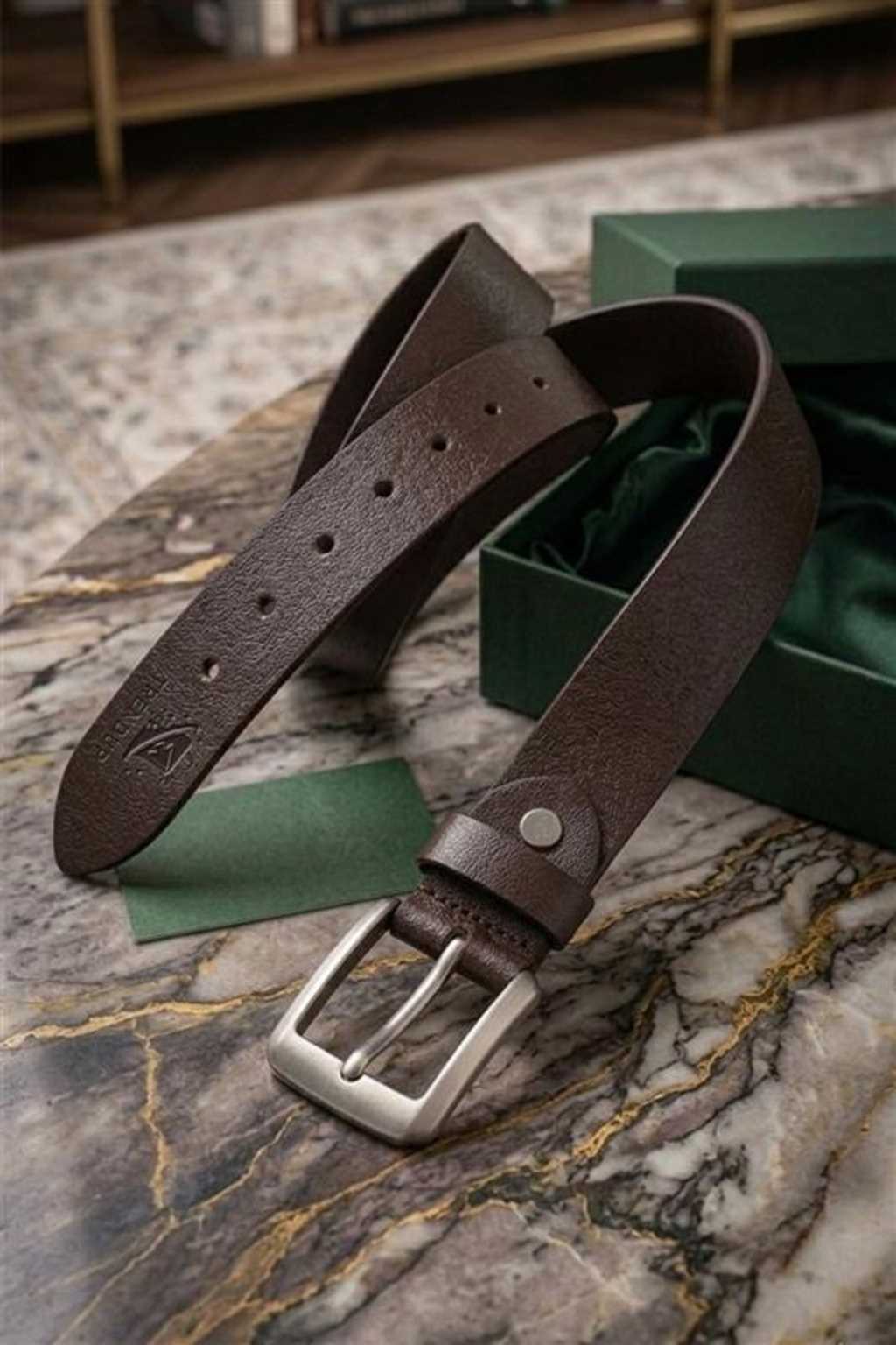 TRENDUP MENS SEMI FORMAL  BELTS BROWN