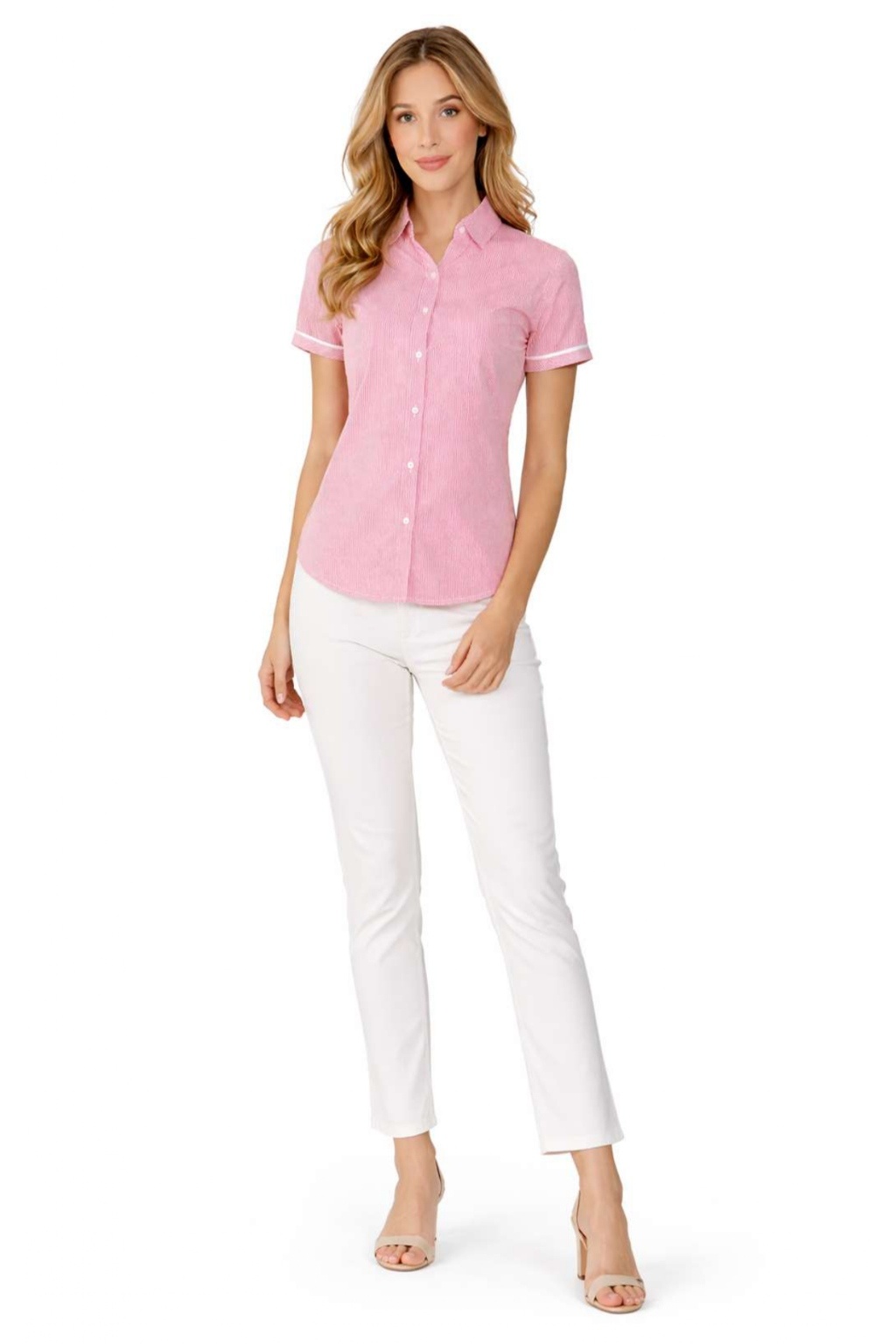 ONEFIT WOMEN HALF SLEEVE SHIRT RED CHECK