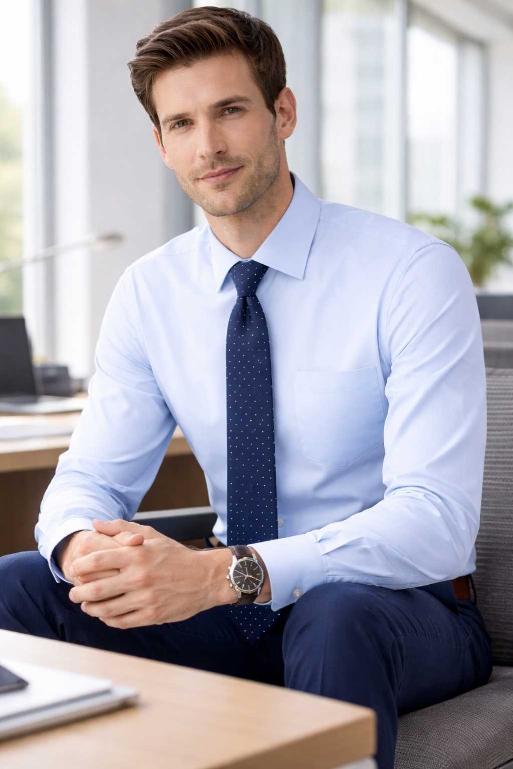 MONOFIT MENS FORMAL SHIRT SKY