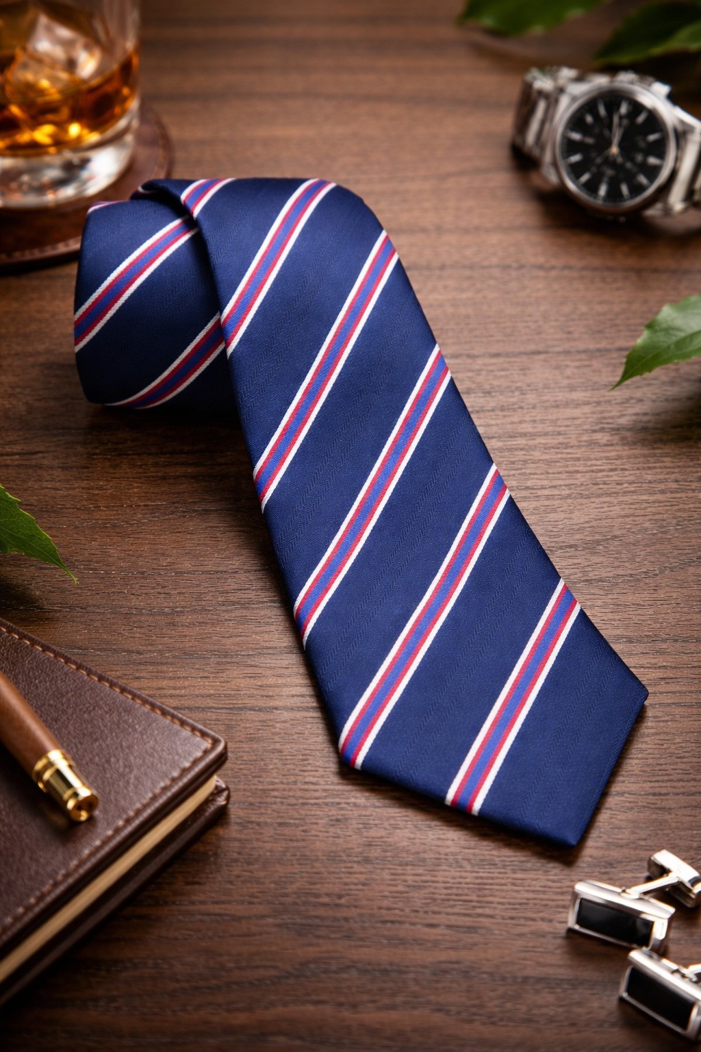 ONEFIT MENS TIE BLUE STRIPE
