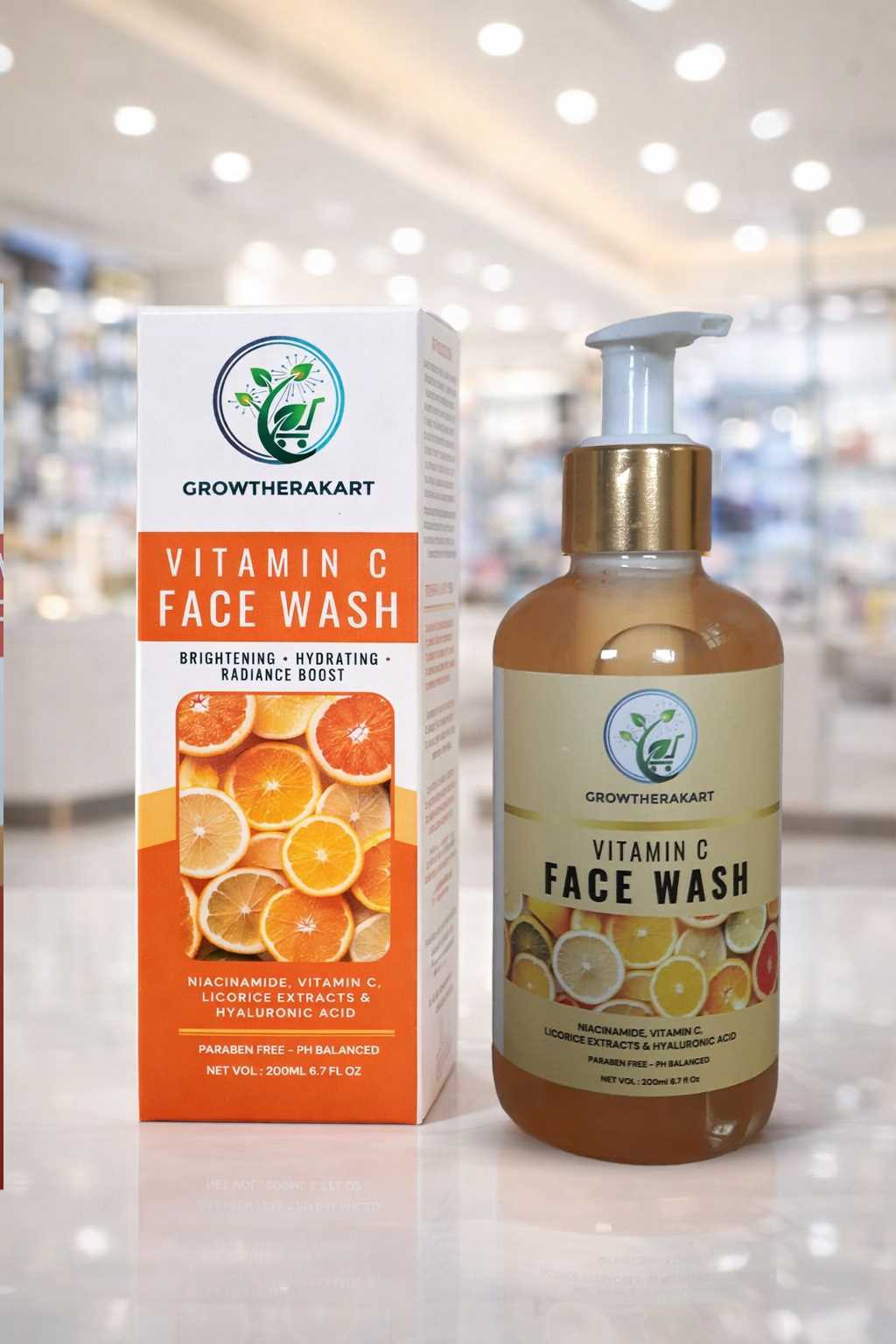 GROWTHERAKART FACE WASH VITAMIN C 200ML