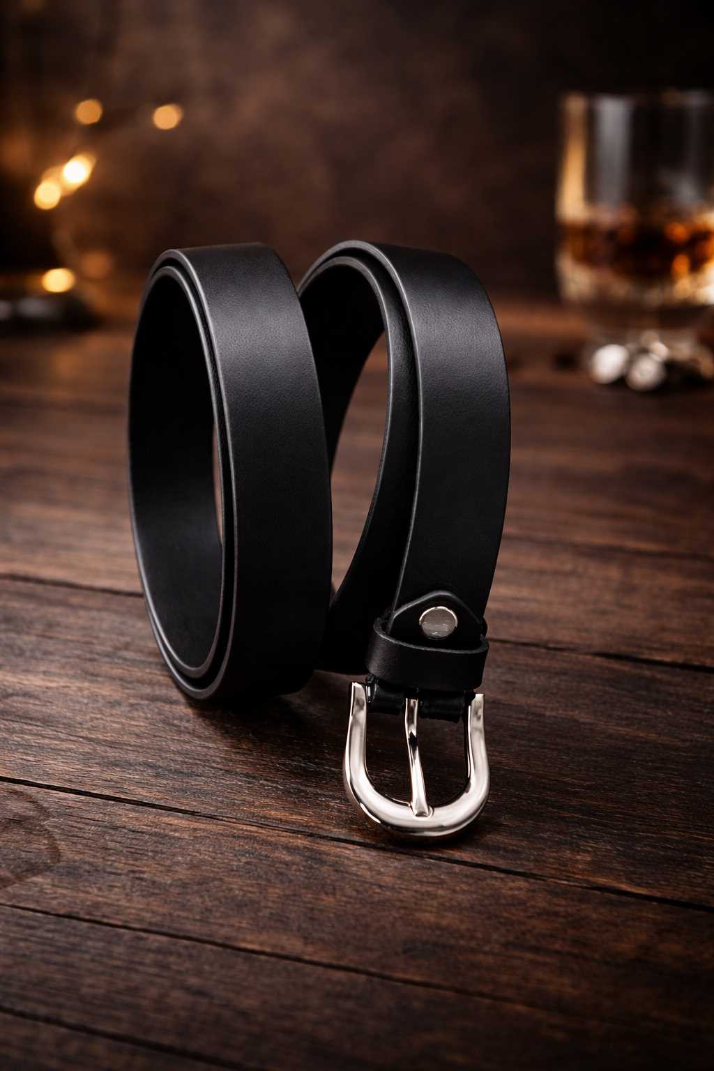 TRENDUP WOMEN'S BELT BLACK (LEATHER)
