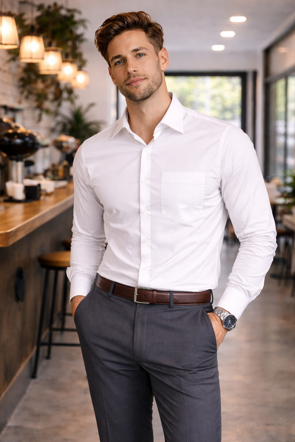 ONEFIT MENS FORMAL SHIRT WHITE