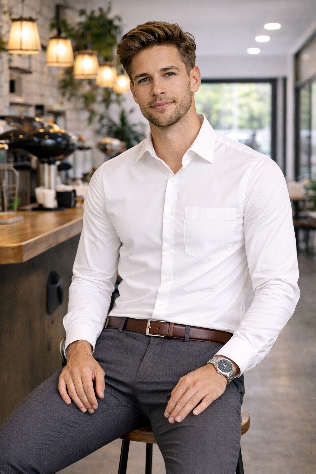 ONEFIT MENS FORMAL SHIRT WHITE