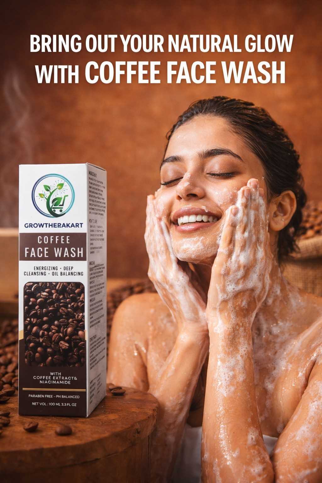 GROWTHERAKART FACE WASH COFFEE 100ML