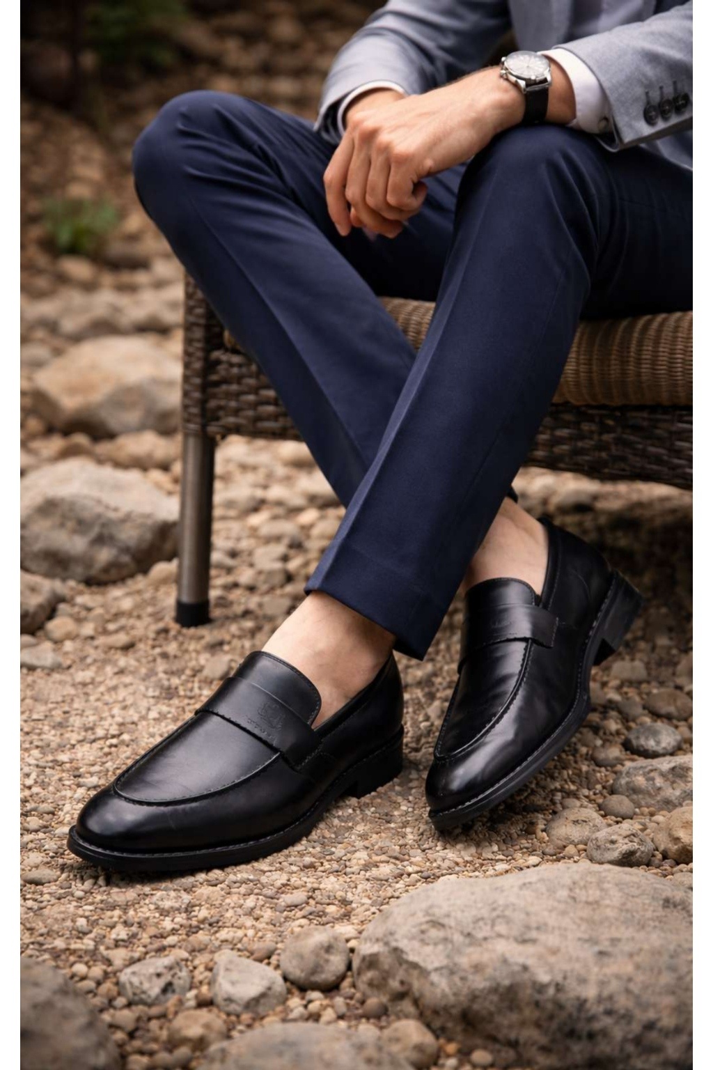 TRENDUP MENS FORMAL LOAFER SHOES  BLACK