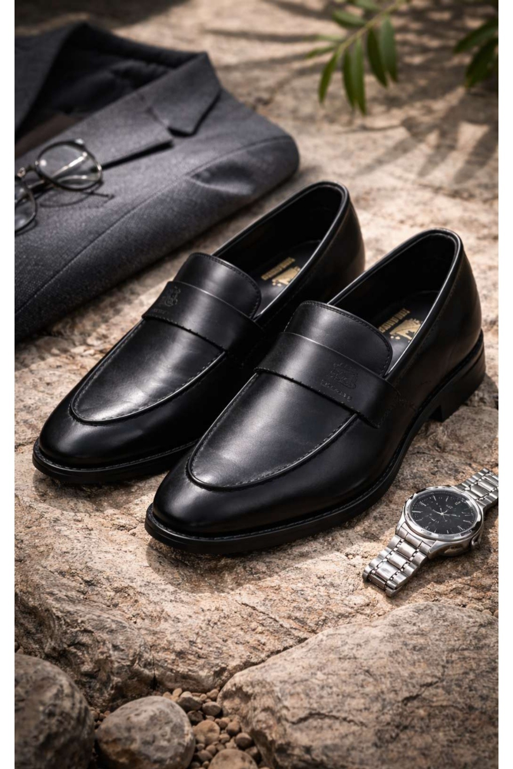 TRENDUP MENS FORMAL LOAFER SHOES  BLACK