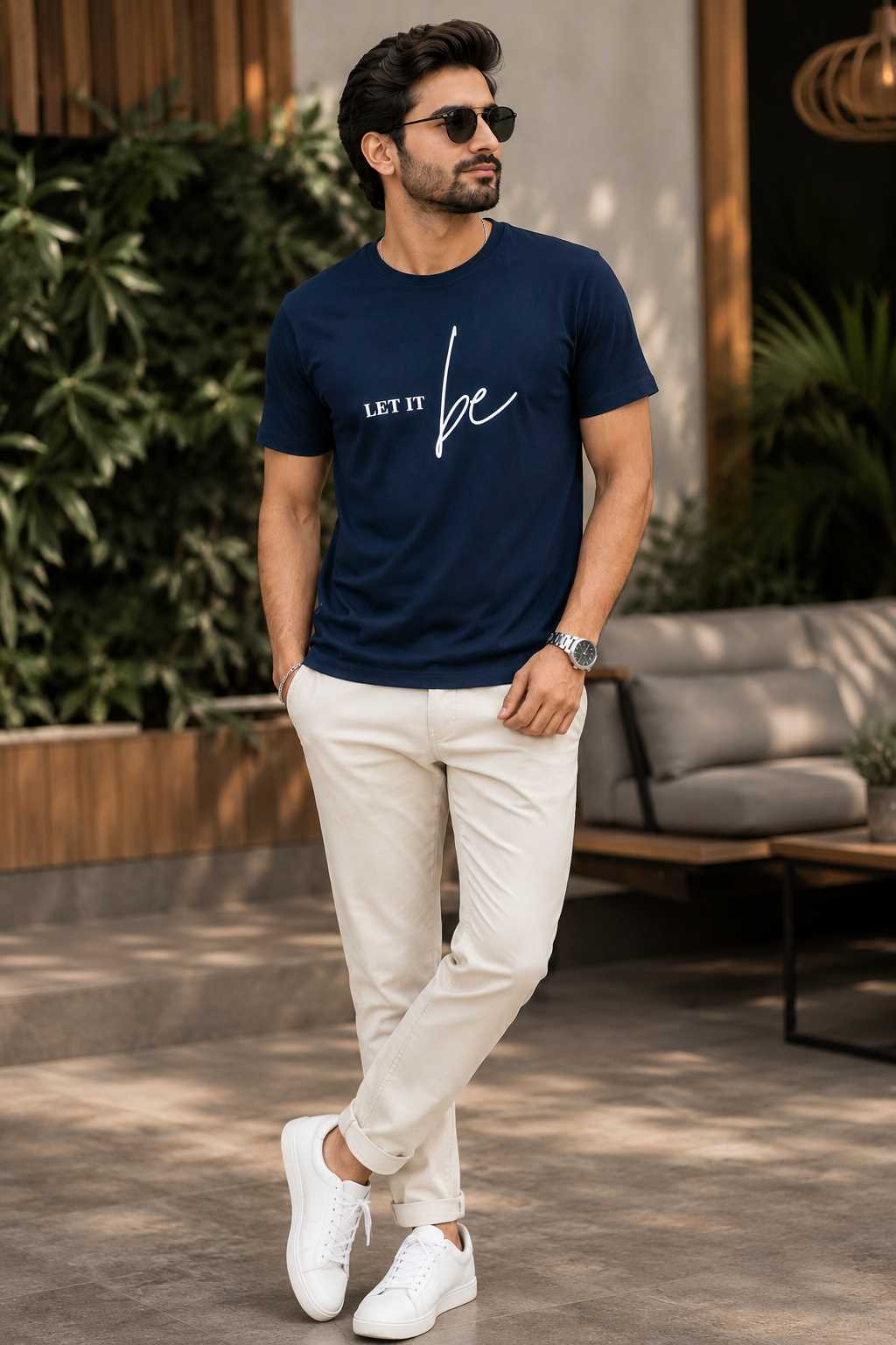 MONOFIT MENS CREW NECK T SHIRT DARK BLUE